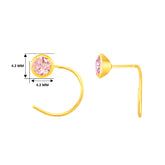 22K Yellow Gold Assorted Small Purple Nose Pin with Wire with gold weight of 0.19g